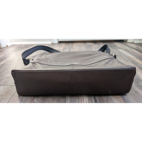 COACH F54792 Charles Messenger Chocolate Brown Leather Shoulder Laptop Bag - Picture 7 of 10